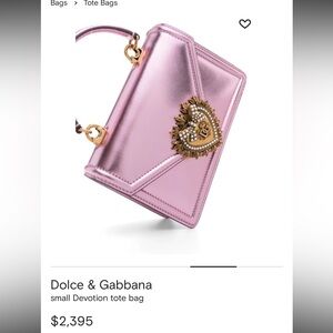 Dolce & Gabbana Metallic Pink Mini Bag